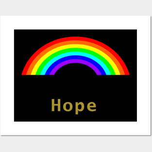 Gold Hope Rainbow Posters and Art